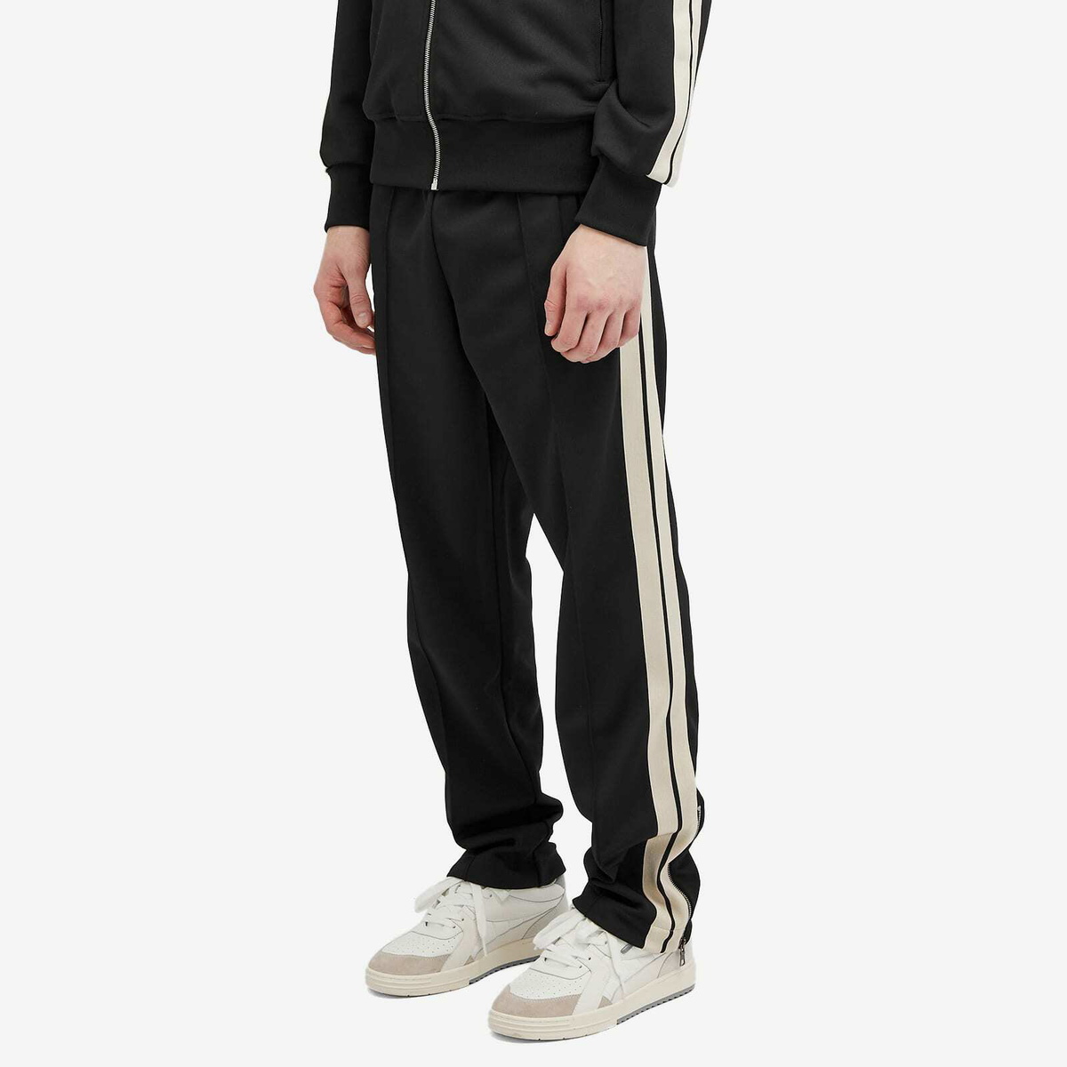 Palm Angels Men's Monogram Track Pants in Off White Palm Angels