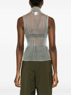 AISLING CAMPS Blue Modern Mist Sheer Sleeveless Vest