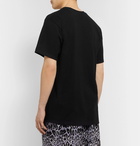 Stüssy - Logo-Print Cotton-Jersey T-Shirt - Black