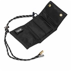 Sacai x Porter Nylon Trifold Wallet in Black