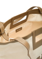 Max Mara Logo-appliquéd Canvas Tote bag - Camel - One Size