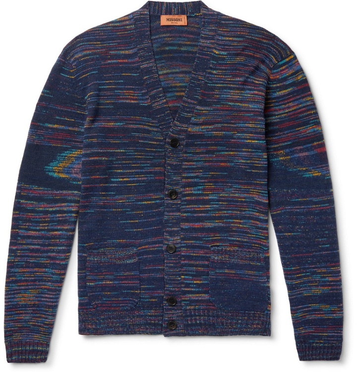 Photo: Missoni - Space-Dyed Cashmere and Wool-Blend Cardigan - Blue
