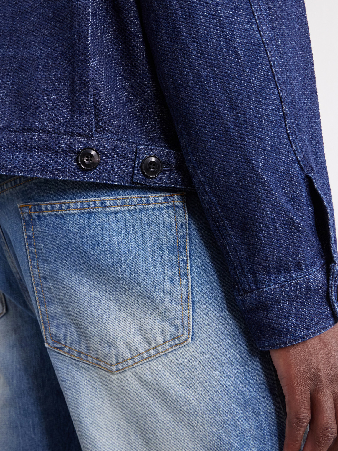 FrizmWORKS - Sashiko Denim Jacket - Blue