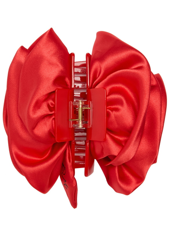 Photo: Damson Madder Rose Satin Hair Clip - Red - One Size