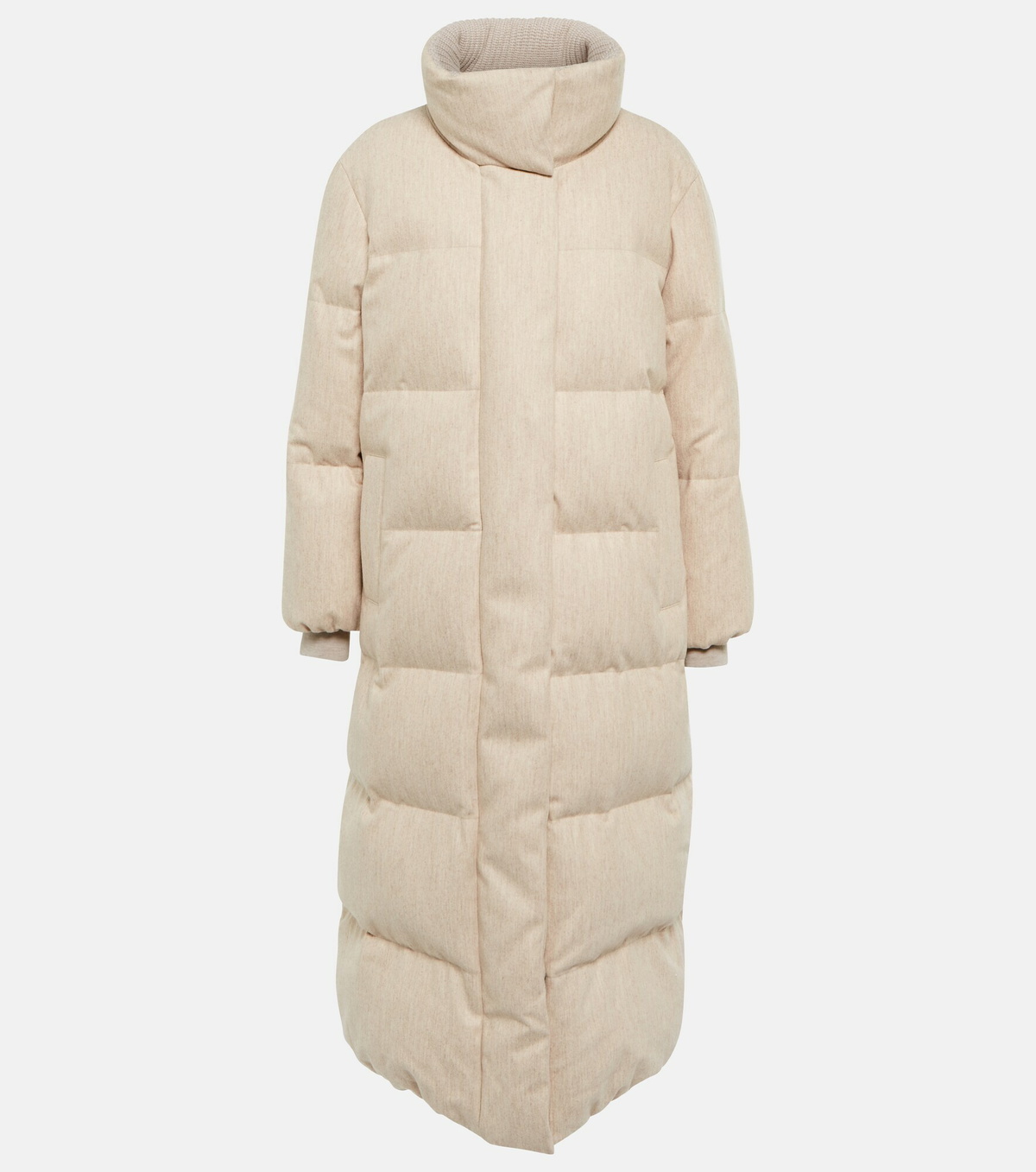 Brunello Cucinelli - Virgin wool flannel down coat