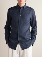 Brioni - Linen Shirt - Blue