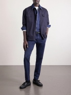 Eleventy - Slim-Fit Cotton-Blend Twill Chinos - Blue