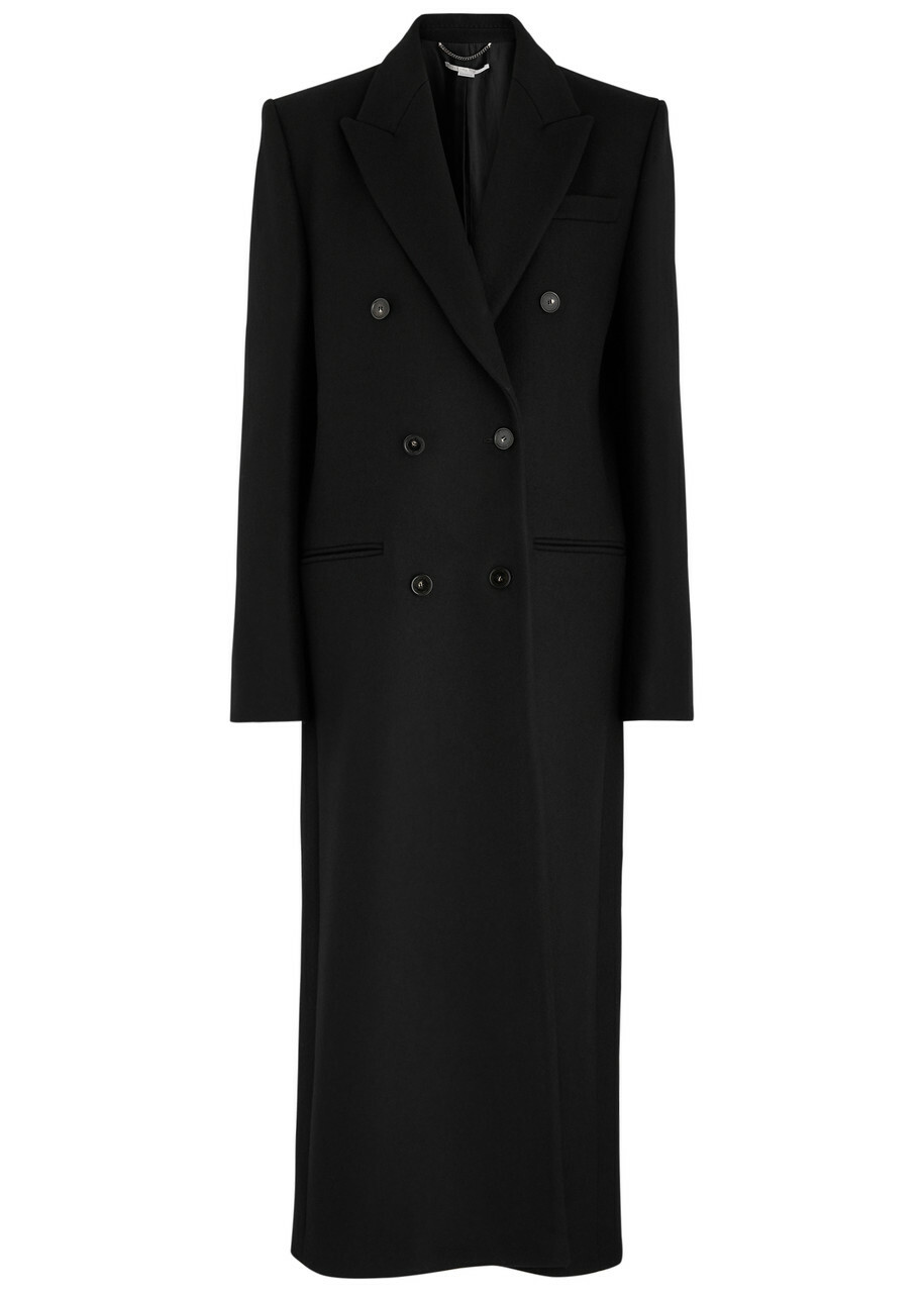 Stella Mccartney Double-breasted Wool Coat Black Stella McCartney