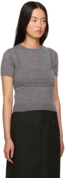 Sandy Liang Gray Barley Sweater