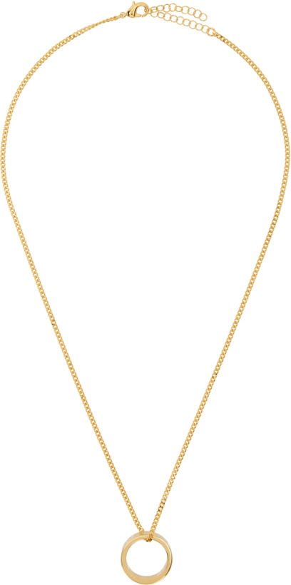Photo: MM6 Maison Margiela Minimal Logo Pendant Ring Necklace
