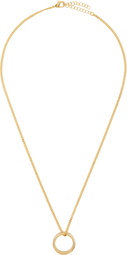 MM6 Maison Margiela Minimal Logo Pendant Ring Necklace