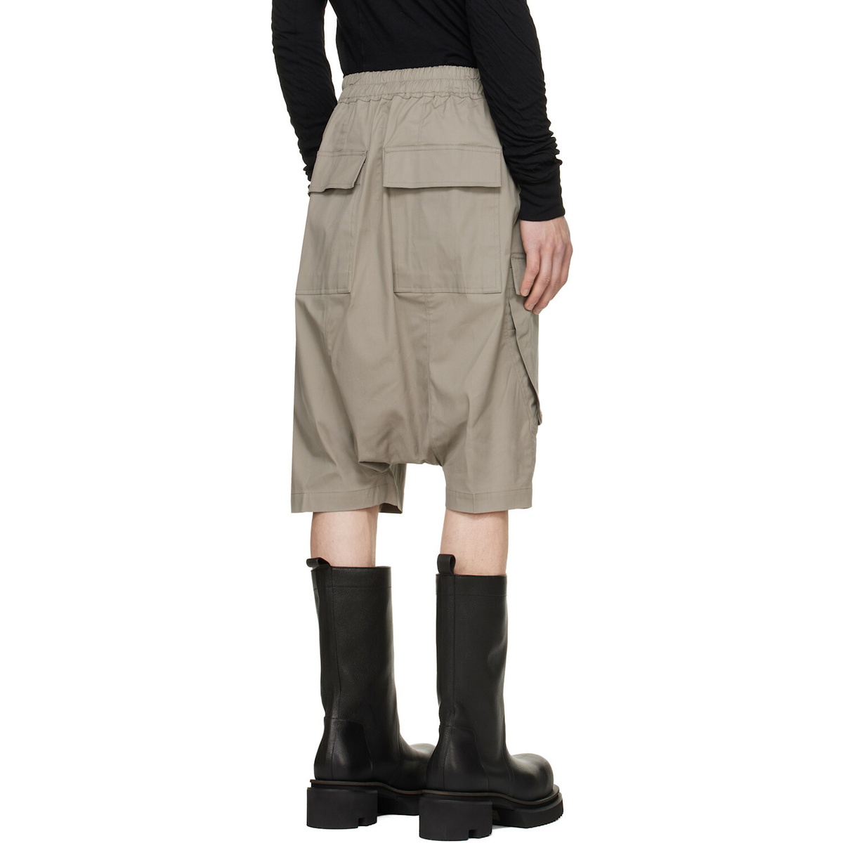 Rick Owens Taupe Tower Pods Cargo Shorts