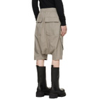 Rick Owens Taupe Tower Pods Cargo Shorts