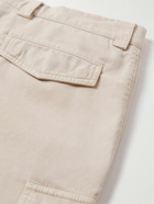 Brunello Cucinelli - Straight-Leg Cotton-Twill Cargo Trousers - Neutrals