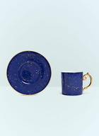 L'Objet Set Of Two Lapis Espresso Cups And Saucers