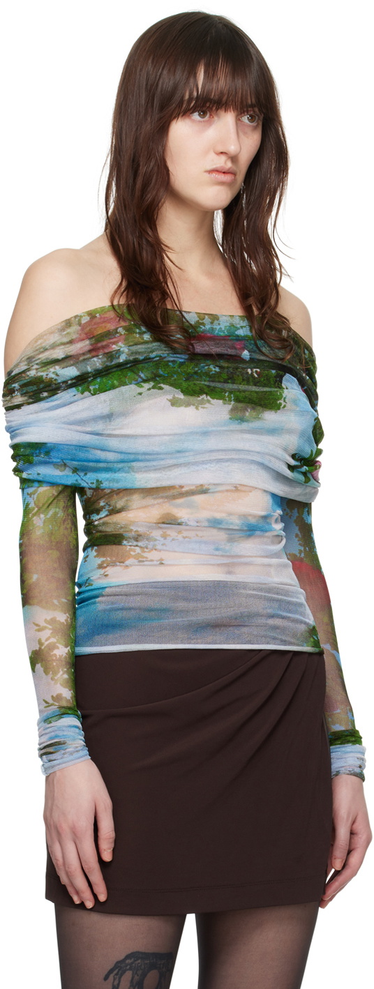 Christopher Esber Multicolor Lucid Veiled Blouse
