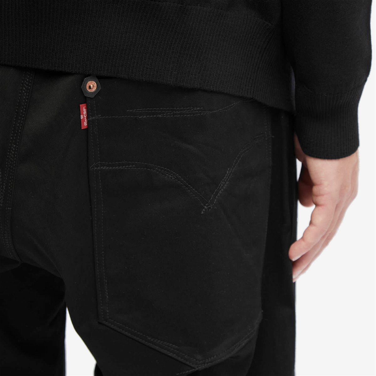 Junya Watanabe MAN Men's x Levi's Stretch Cloth Low Crotch Jeans in Black