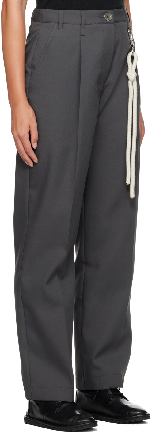 Song for the Mute Gray Pleated Trousers