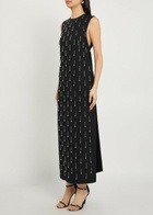 Armarium Mina Crystal-embellished Wool Midi Dress Black
