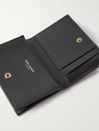 SAINT LAURENT - Logo-Appliquéd Leather Cardholder - Black