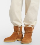 Aquazzura Megeve shearling-trimmed suede ankle boots