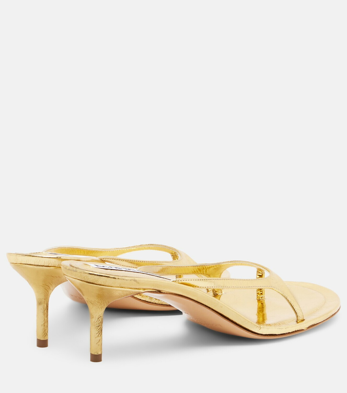 Acne Studios Metallic leather thong sandals