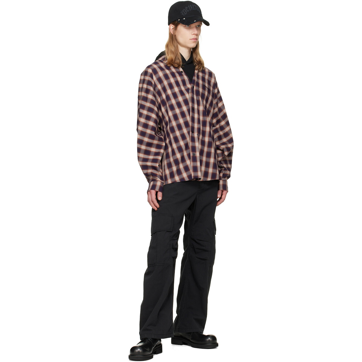 We11done Black Layered Hoodie