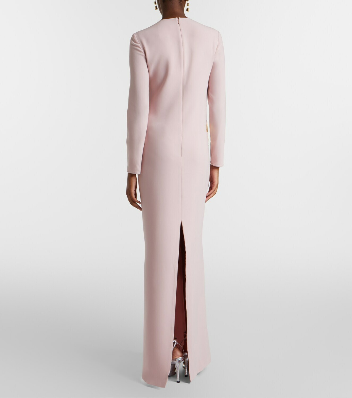 Costarellos Nevina crystal-embellished crêpe gown
