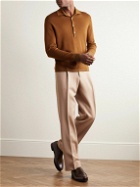 Loro Piana - Cashmere and Silk-Blend Polo Shirt - Brown