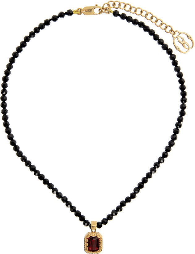 Photo: Bally Black Beaded Necklace