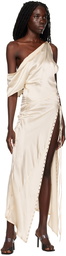 Jade Cropper Off-White Self-Tie Maxi Dress