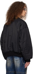 We11done Black Two-Way Bomber Jacket