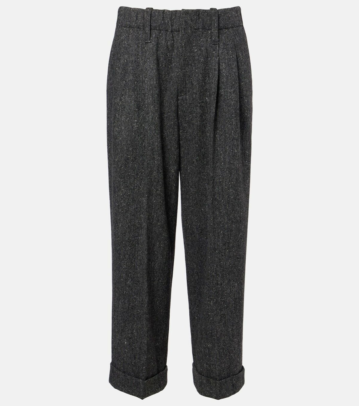 Brunello Cucinelli Pleated wool-blend tapered pants