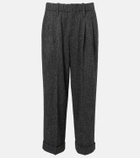 Brunello Cucinelli Pleated wool-blend tapered pants