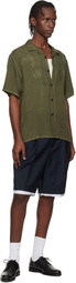 Toga Virilis Khaki Cupra Stripe S/S Shirt