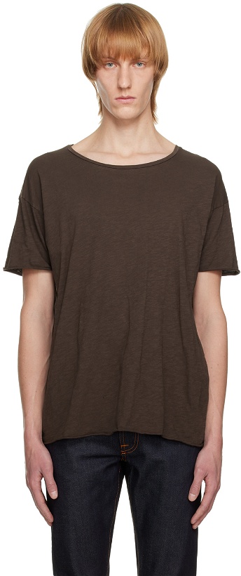 Photo: Nudie Jeans Brown Roger T-Shirt