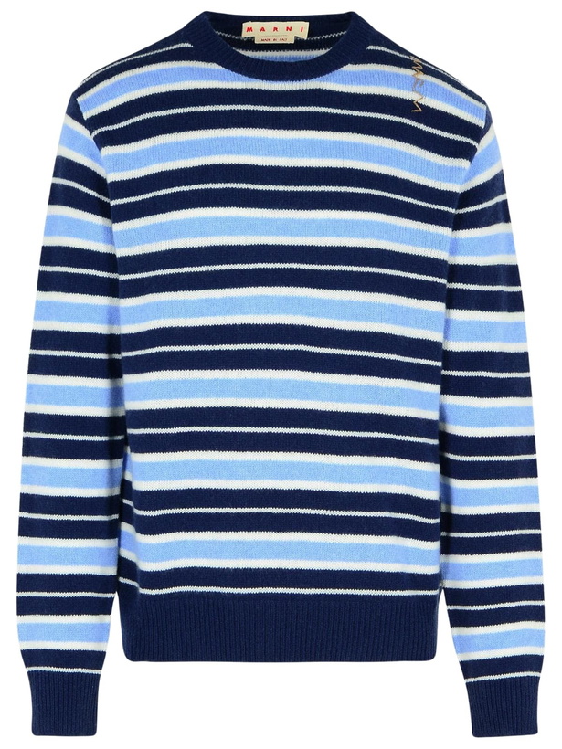 Photo: Marni Blue Virgin Wool Blend Sweatshirt