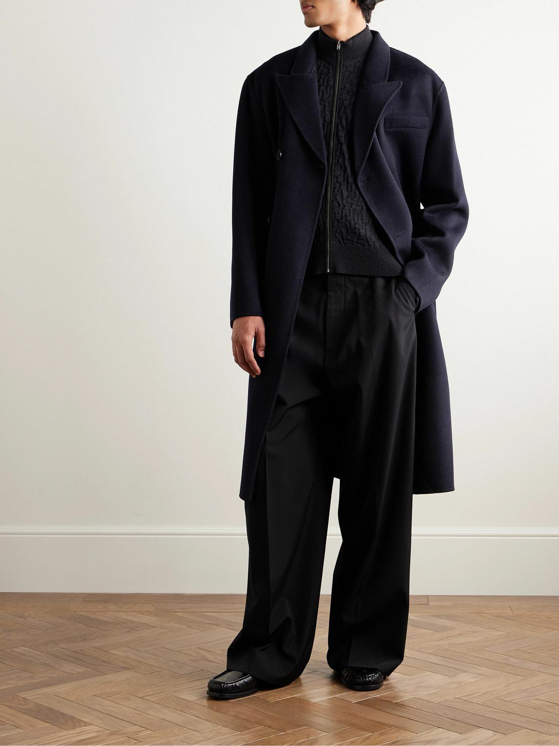 The Frankie Shop - Paxton Wool-Blend Felt Coat - Blue