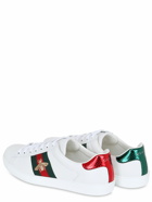 GUCCI - New Ace Bee Web Leather Sneakers