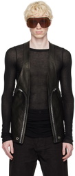 Rick Owens Black Bauhaus Leather Vest