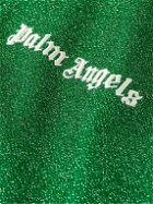 Palm Angels - Metallic Striped Logo-Embroidered Tech-Jersey Track Jacket - Green