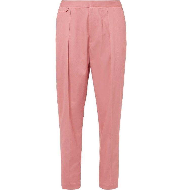 Photo: EQUIPMENT - The Original Tapered Pleated Lyocell and Cotton-Blend Twill Trousers - Pink