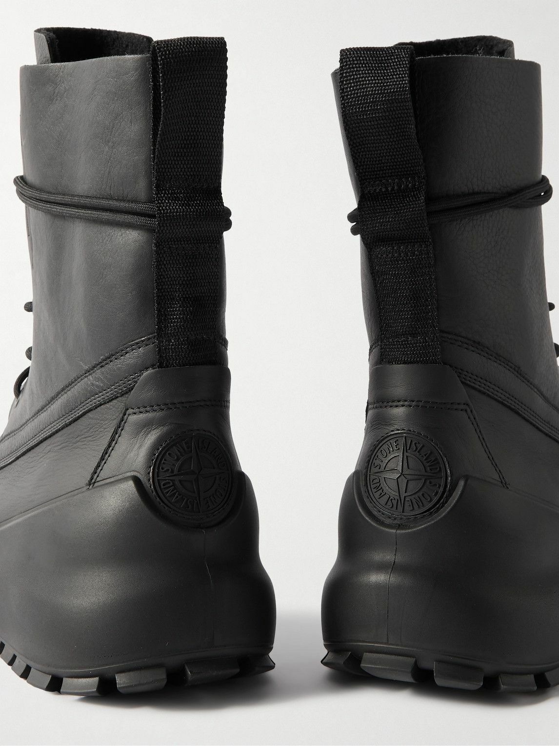 Stone Island Shadow Project - Rubber and Webbing-Trimmed Leather