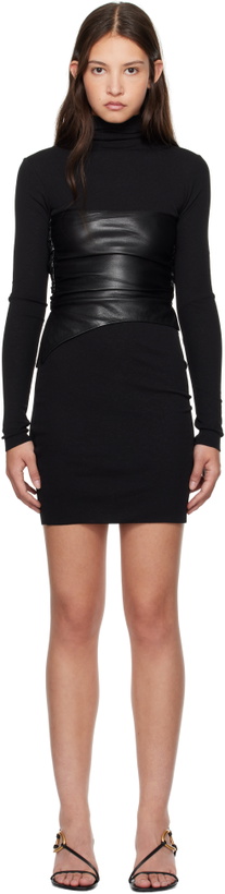 Photo: Nanushka Black Noleny Vegan Leather Minidress