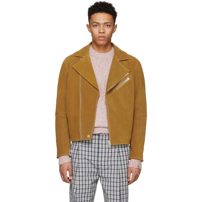 Acne Studios Tan Suede Axl Jacket Acne Studios