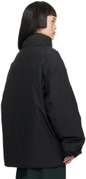 LEMAIRE Black Stand Collar Puffer Jacket