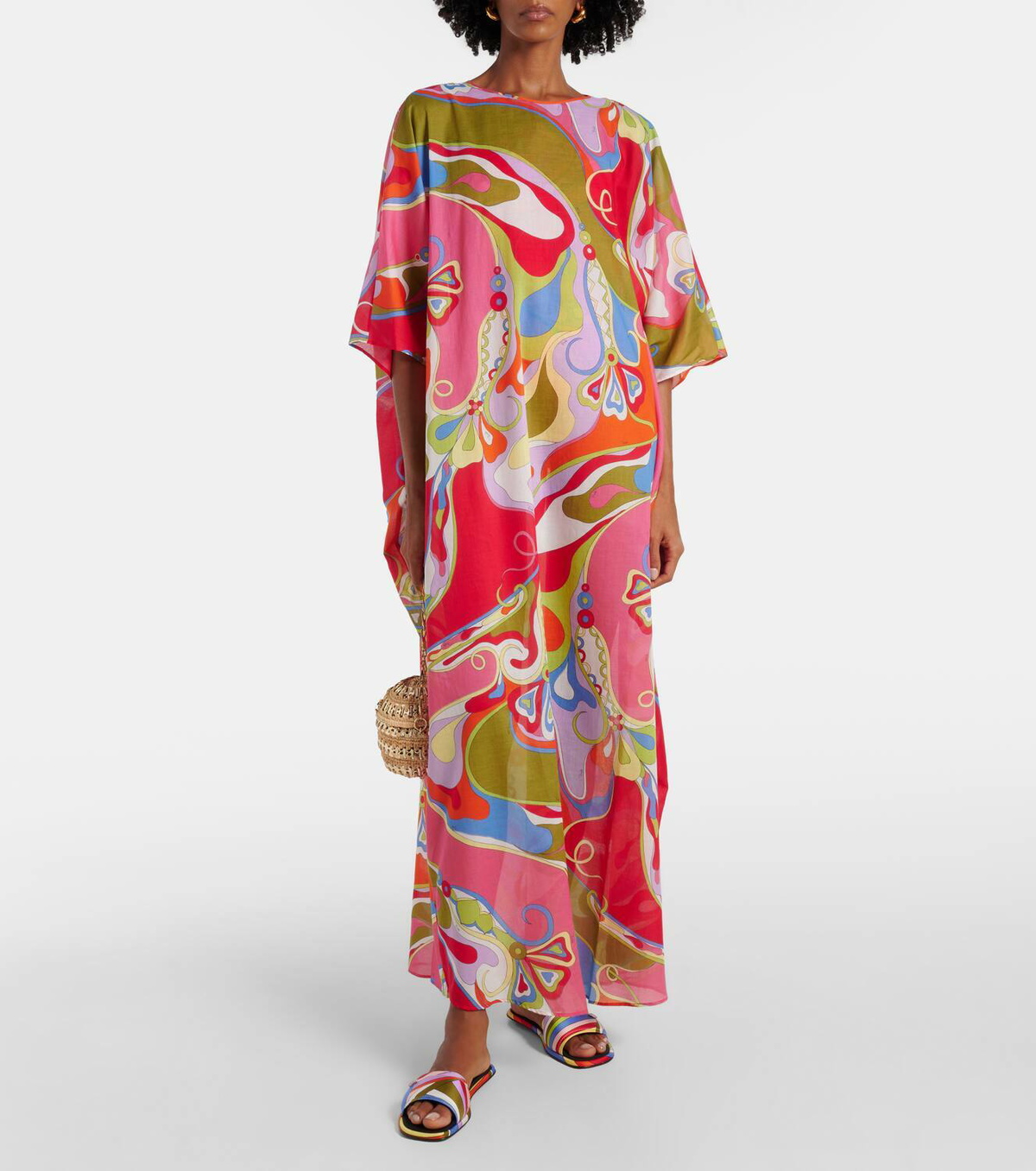Pucci Orchidee cotton muslin kaftan Emilio Pucci