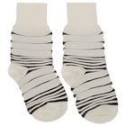 Issey Miyake Men White Ikat Socks