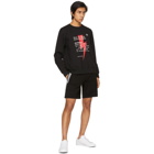 Neil Barrett Black Varsity Sweat Shorts