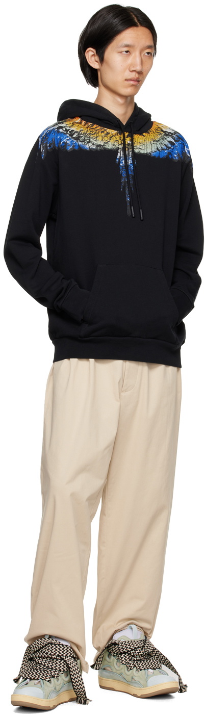 Marcelo Burlon County of Milan Black Printed Hoodie